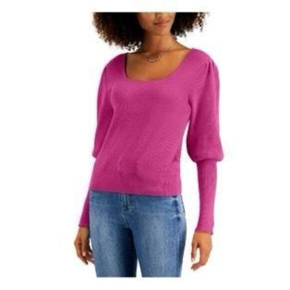✨express scoop neck roll over sleeves ribbed sweater✨ - Picture 3 of 5